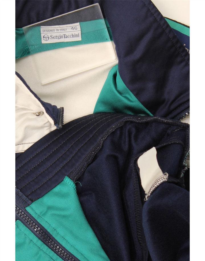 Sergio Tacchini Veste de survêtement pour homme IT 46 Small Bleu marine Colourblock