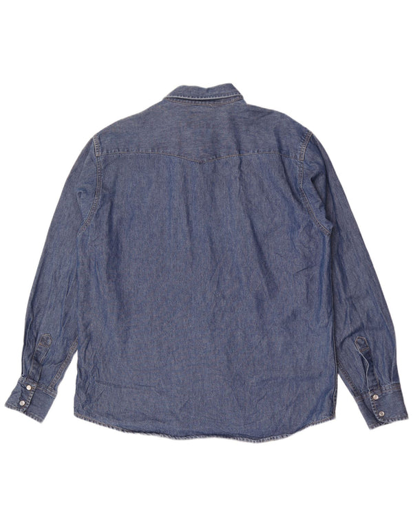 Americanino Chemise en Jean XL Bleu Coton Homme