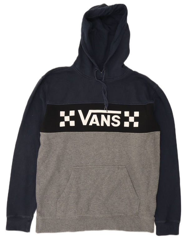 Vans Mens Graphic Hoodie Jumper Medium Multicoloured Colourblock Cotton