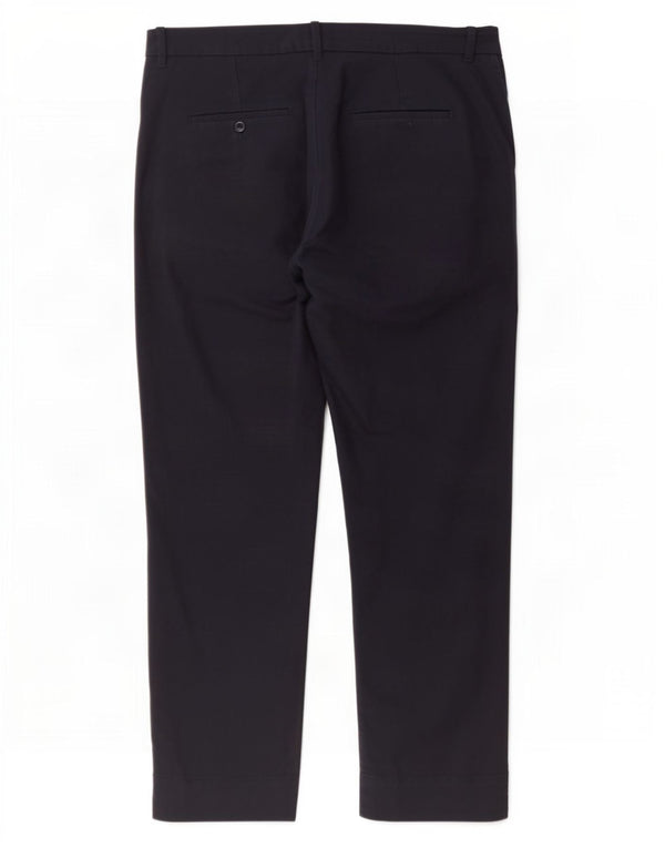 Marks & Spencer Pantalon Chino Femme UK 12 Medium W36 L27 Bleu Marine