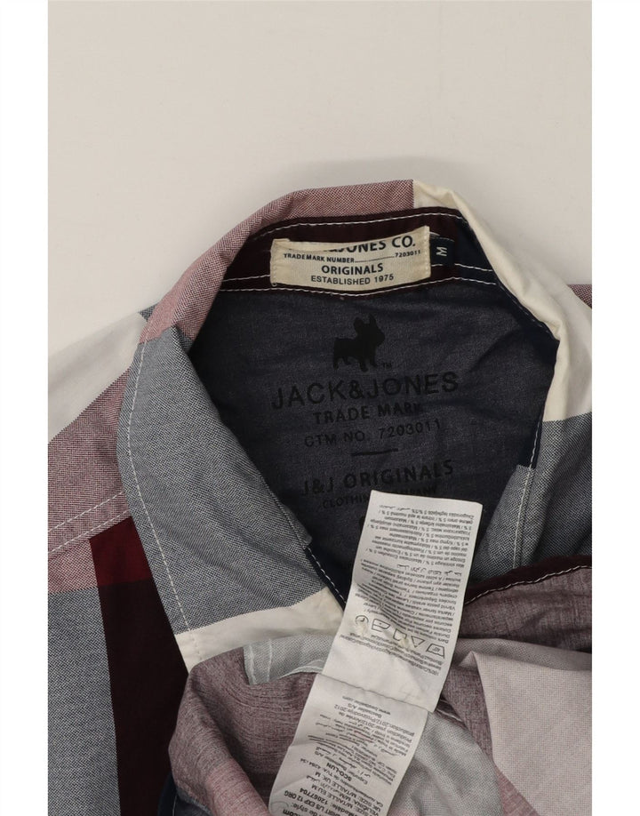 Jack & Jones Chemise Homme Coton Vichy Bordeaux Moyen