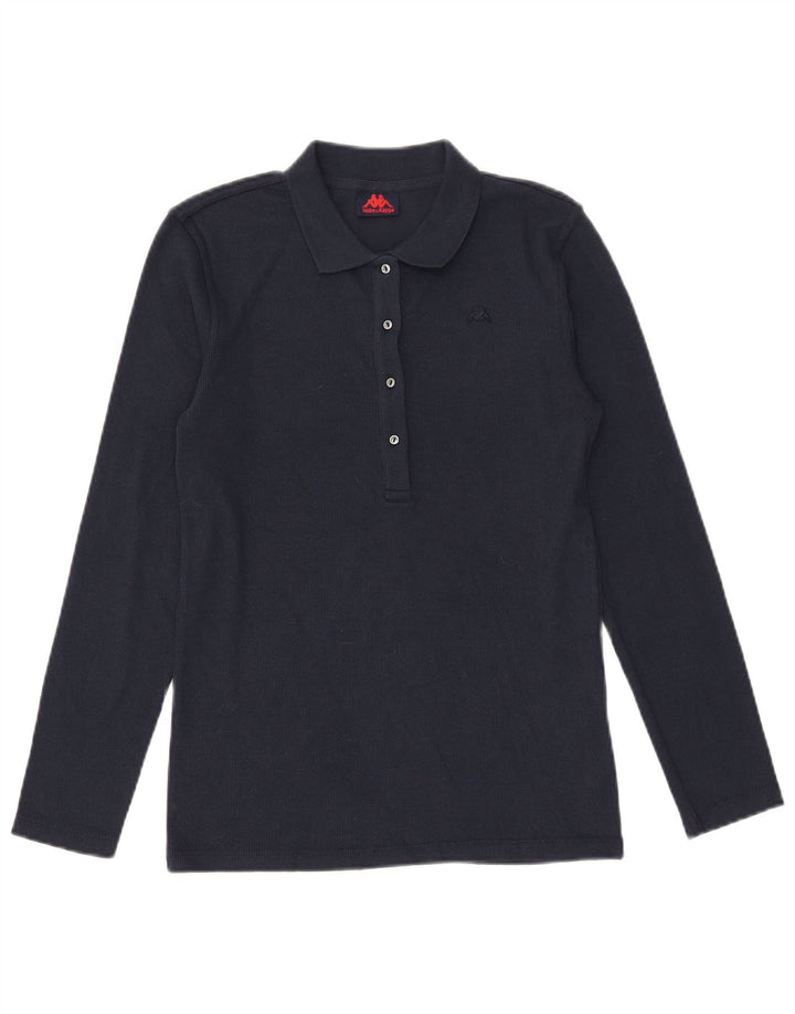 Kappa Haut à manches longues pour femme UK 12 Bleu marine moyen Coton