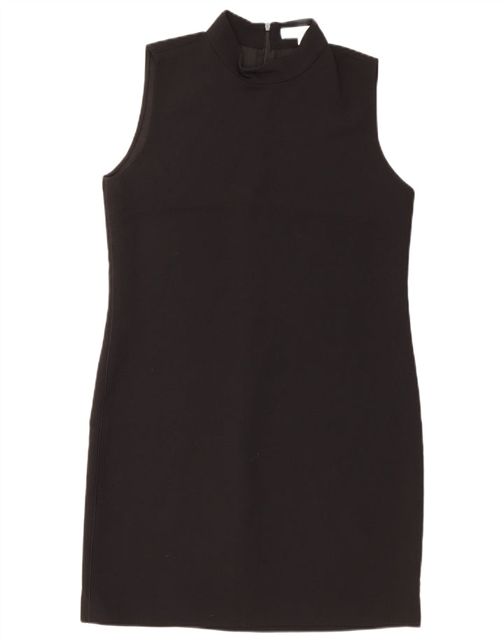 Zara Robe fourreau sans manches pour femme UK 10 Petit Noir Polyester