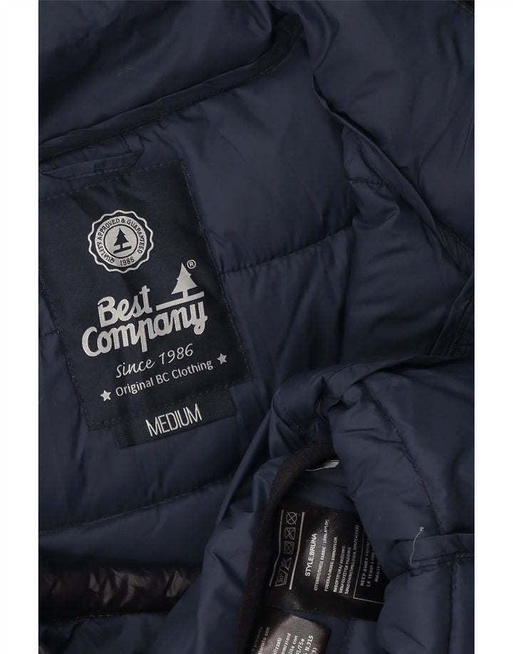 BEST COMPANY Veste matelassée à capuche pour femme UK 44 Medium Noir Polyester