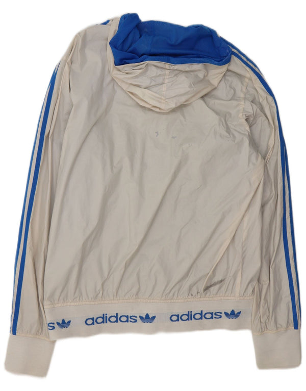 Adidas Veste réversible à capuche graphique pour homme UK 38 Blanc moyen Colourblock