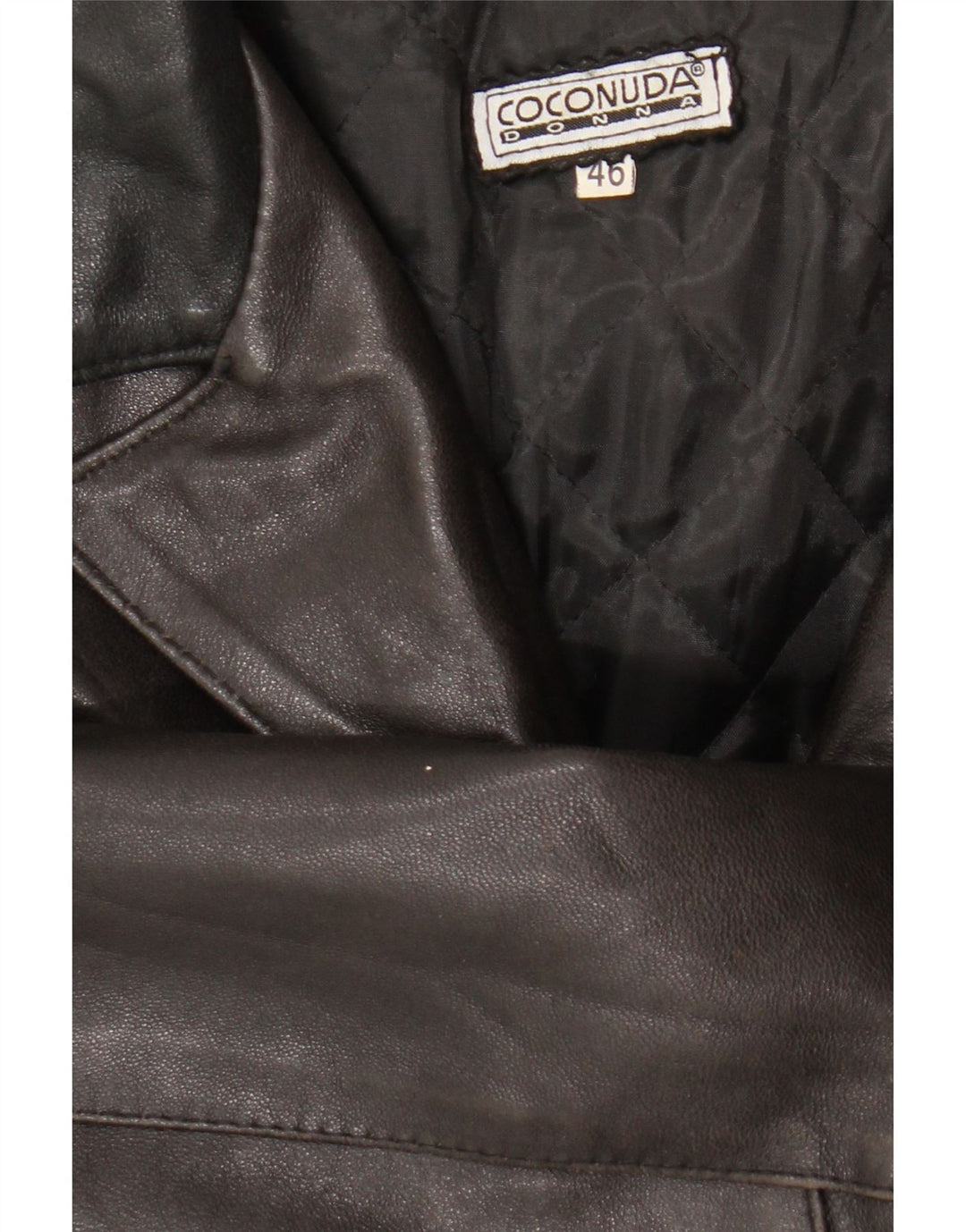 Coconuda Manteau en Cuir Femme IT 46 Grand Cuir Marron