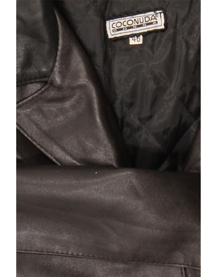 Coconuda Manteau en Cuir Femme IT 46 Grand Cuir Marron