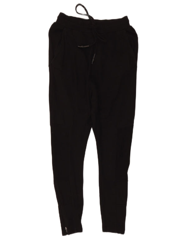 Zara Pantalon de survêtement Capri pour femme UK 10 Small Noir Coton
