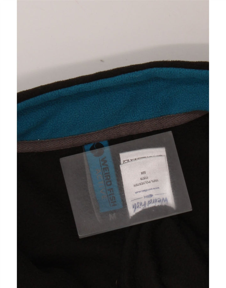 Weird Fish Pull polaire à col zippé pour homme Noir moyen Polyester