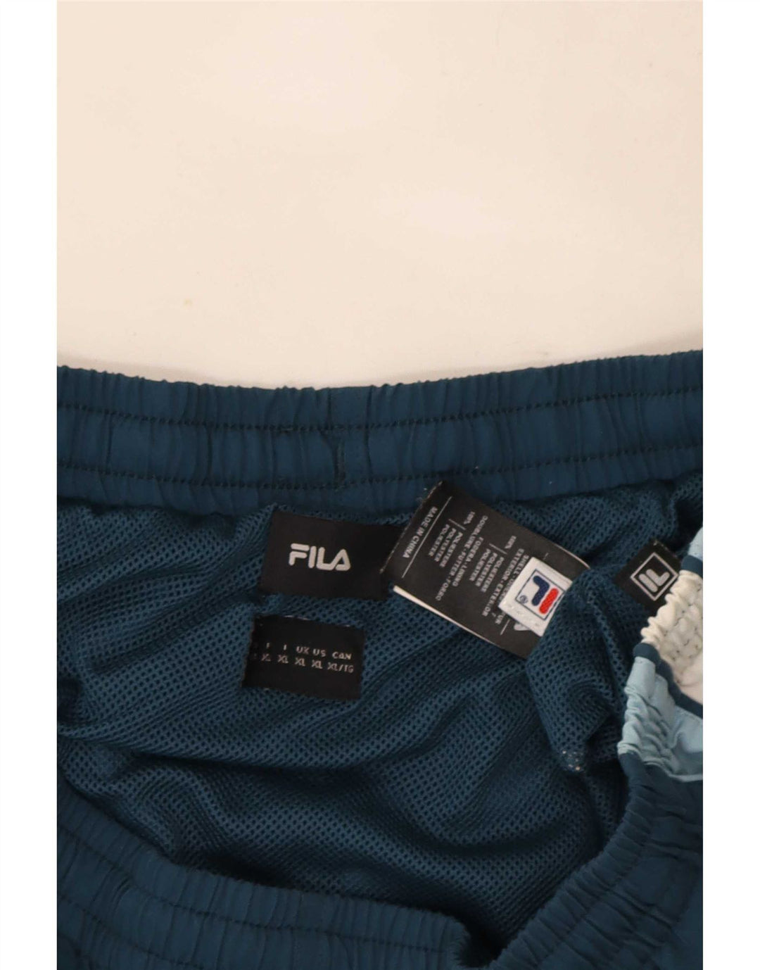Fila Short de Sport Graphic Homme XL Bleu Marine Colorblock Polyester