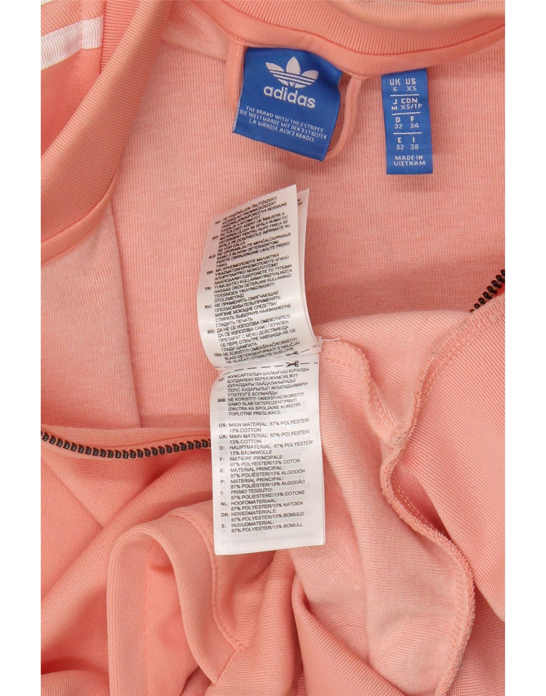 Adidas Veste de survêtement graphique pour femme UK 6 XS Orange Polyester