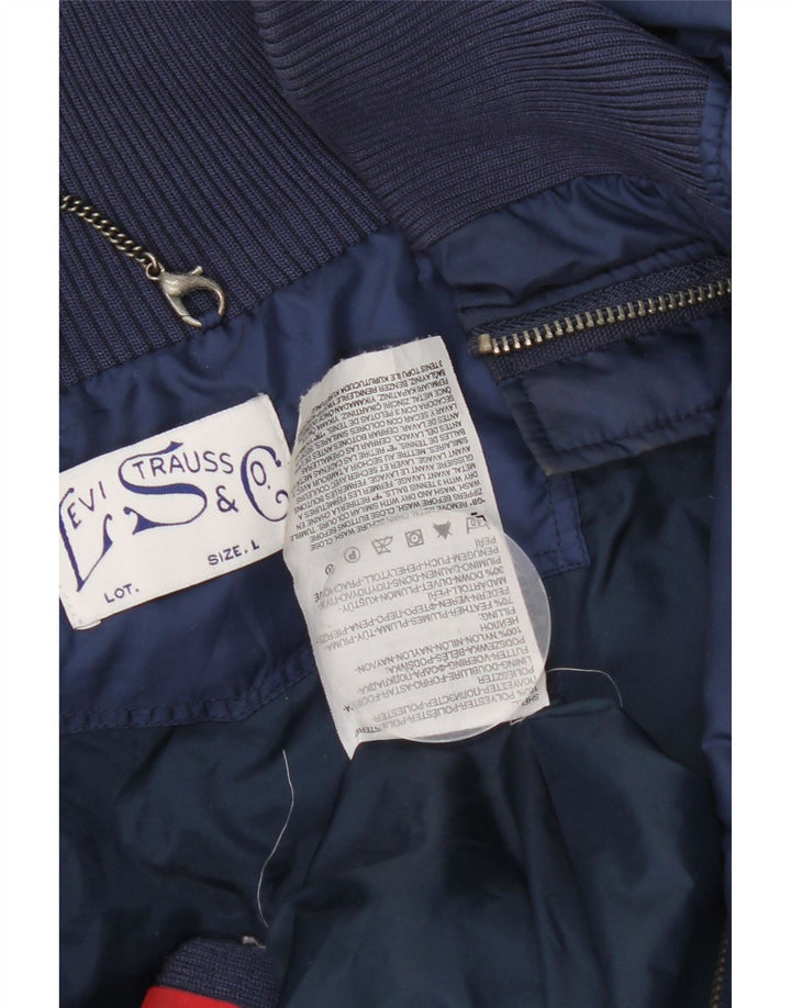 Levi's Veste matelassée Femme UK 16 Large Bleu Marine Polyester