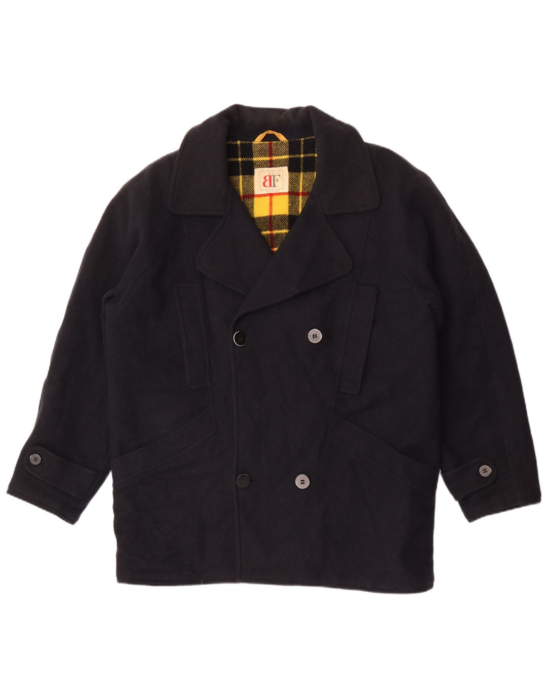Belfe & Belfe Pardessus coupe ample pour homme IT 48 en laine bleu marine moyen