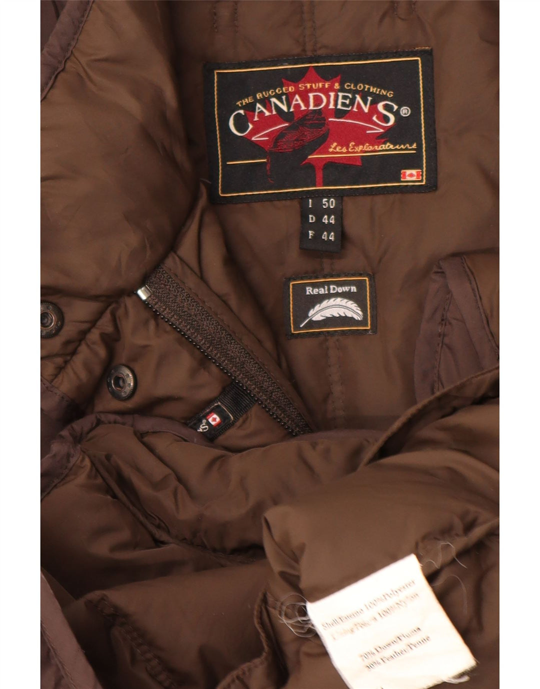 Manteau matelassé femme Canadiens IT 50 XL marron polyester