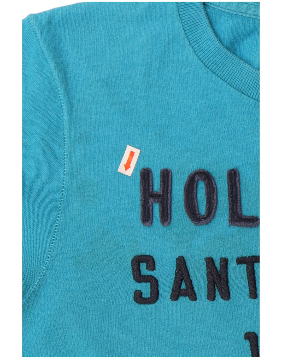 Hollister T-Shirt Graphique Homme Bleu Moyen Coton