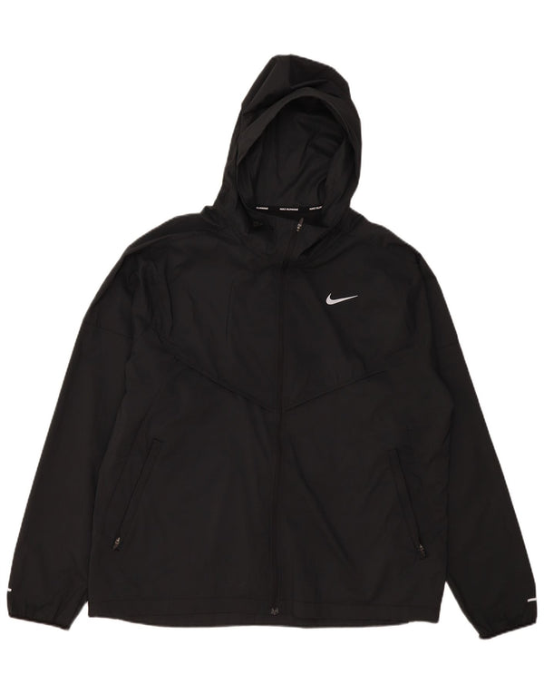 Nike Veste de survêtement à capuche pour homme Taille L Noir Polyester