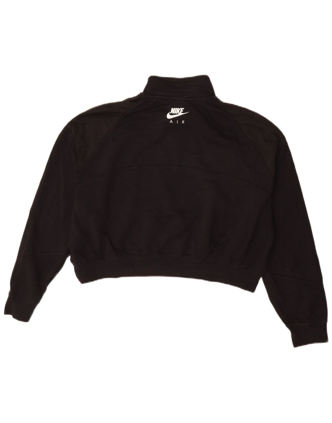 Nike Sweat-shirt surdimensionné à col zippé pour femme UK 16 Large Noir