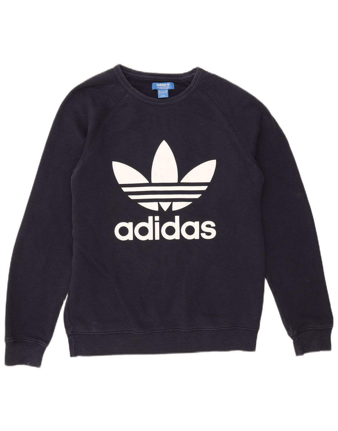 Adidas Sweat-shirt graphique pour homme en coton bleu marine Taille S