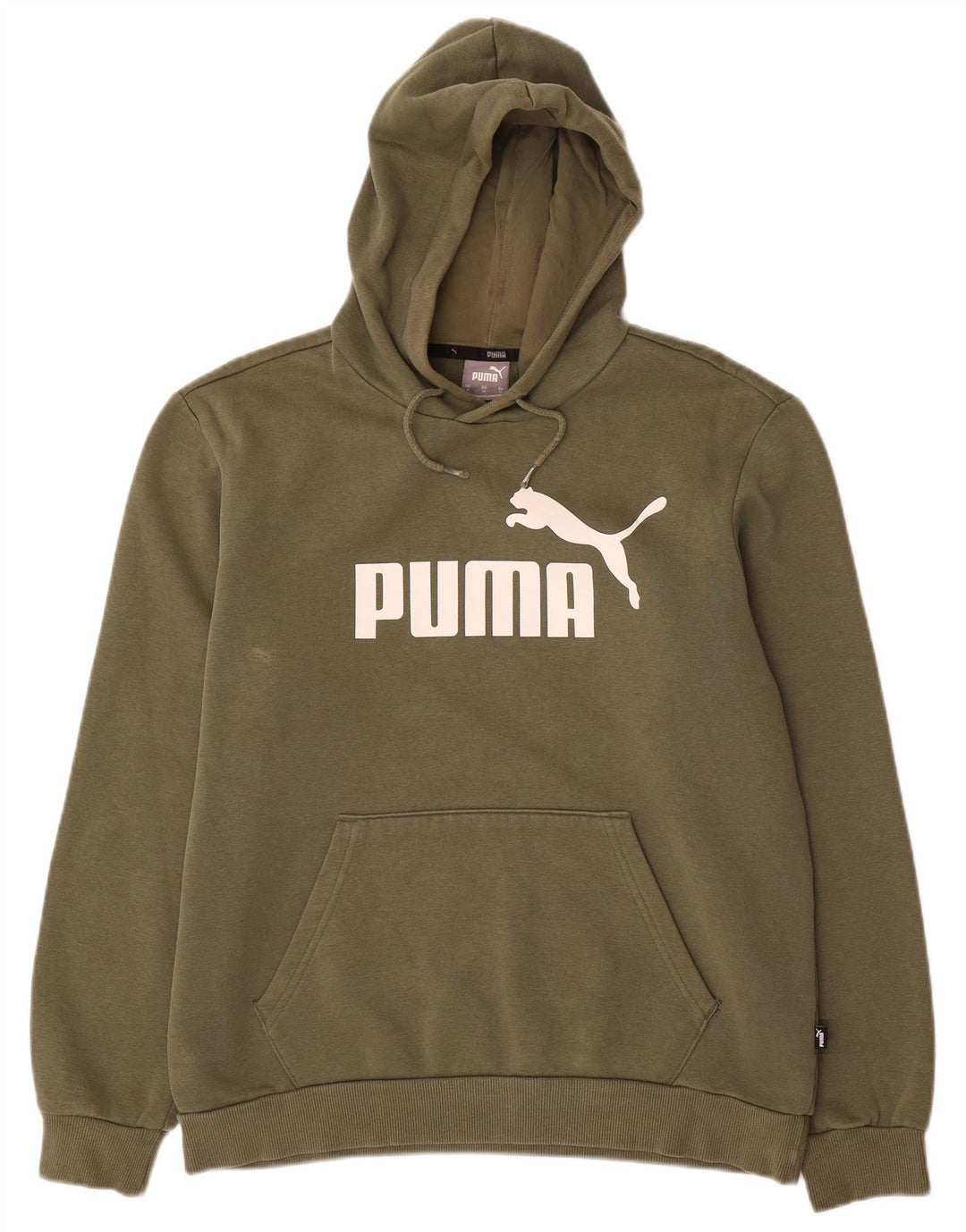 Puma Pull à Capuche Graphique Homme Kaki Moyen Coton