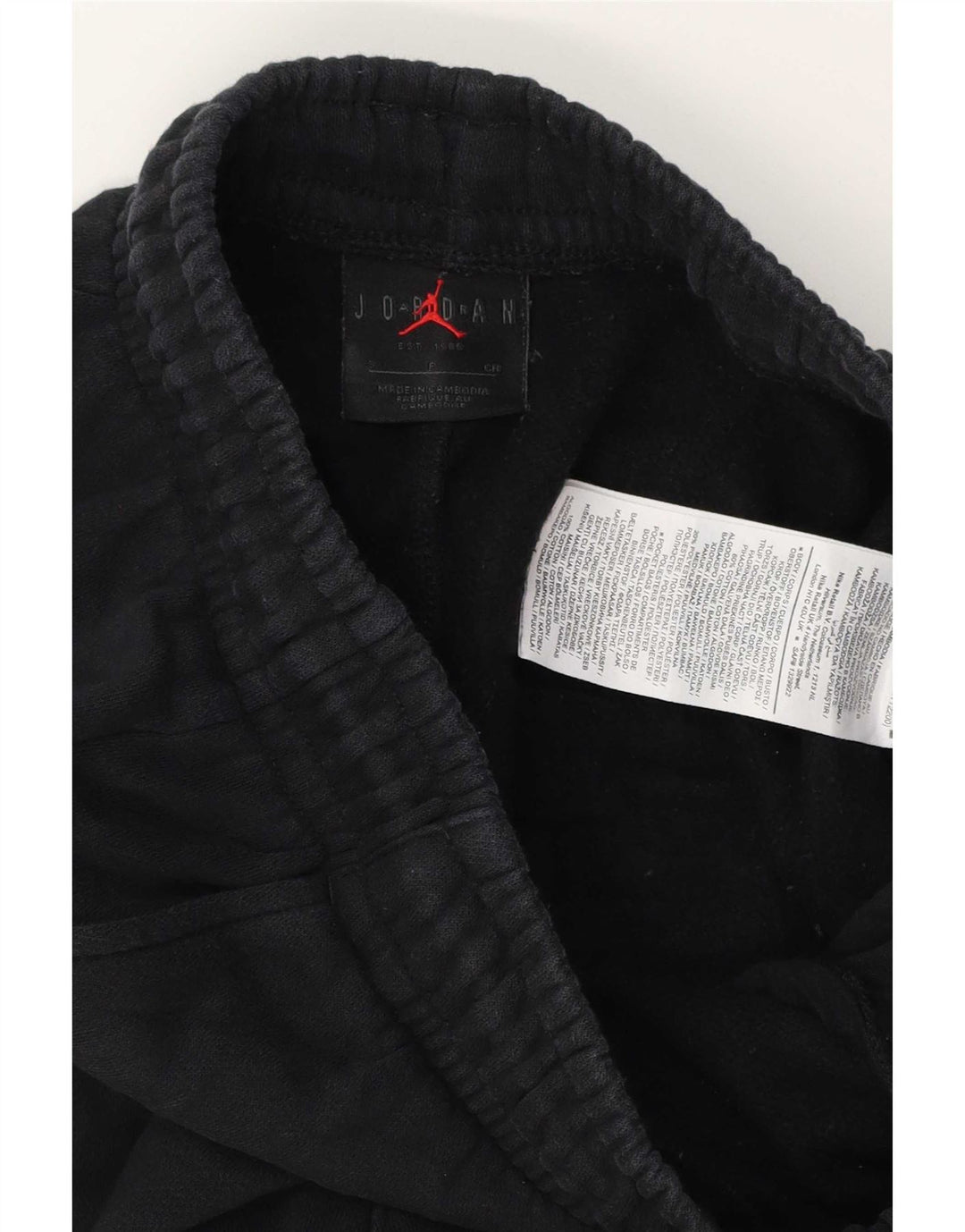 Jordan Pantalon de survêtement pour homme en coton noir Taille S
