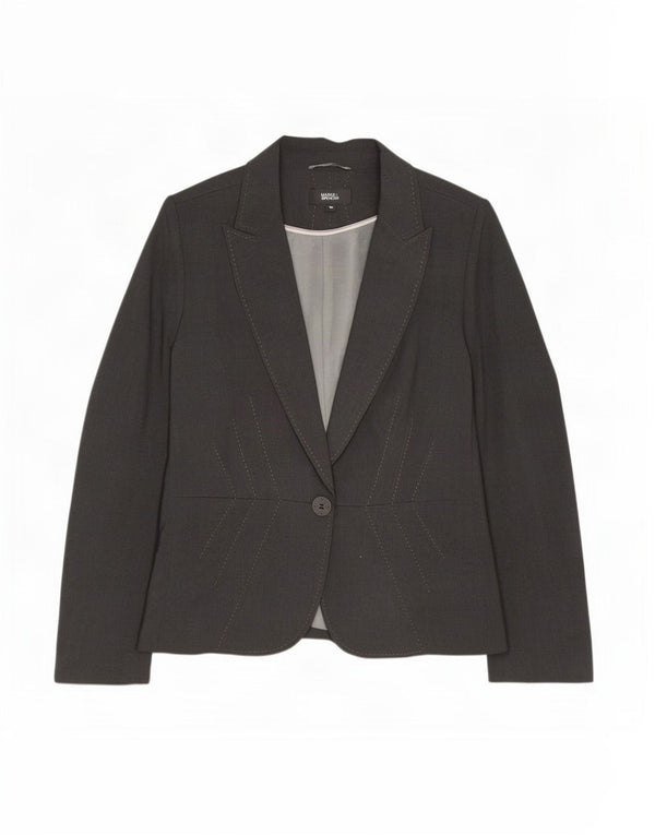Marks & Spencer Veste blazer à 1 bouton pour femme UK 16 Large Gris Polyester
