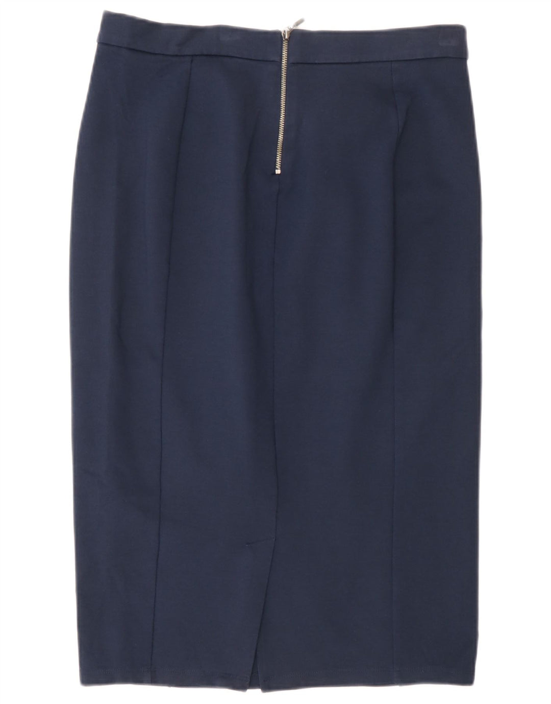 Marks & Spencer Jupe mi-longue pour femme UK 12 Medium W30 Bleu marine Polyamide