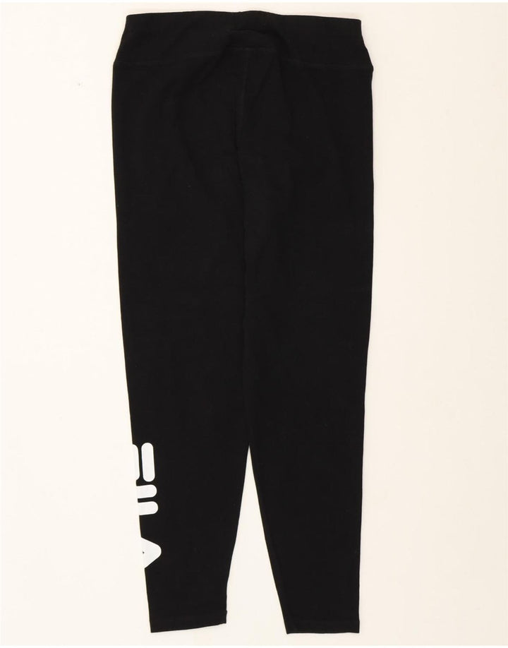 FILA Leggings graphiques pour femmes UK 14 coton noir moyen