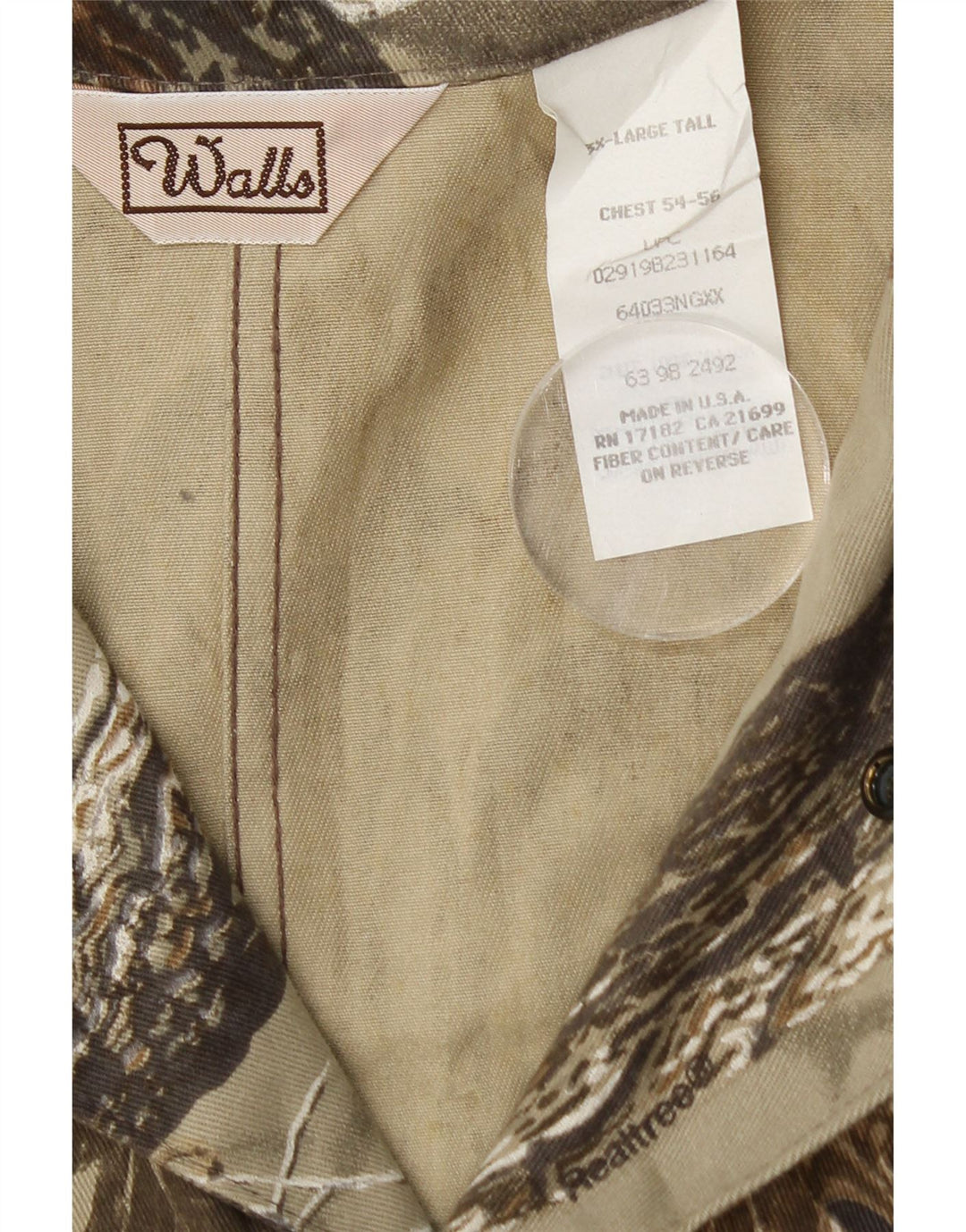 Walls Combinaison haute pour homme 3XL en coton camouflage kaki