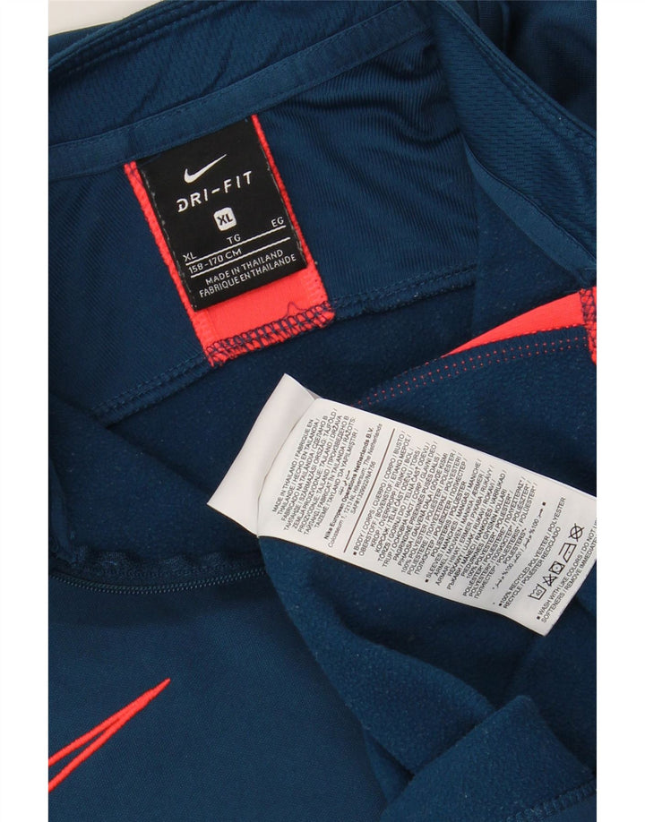 NIKE Haut de survêtement pull-over pour garçon 15-16 ans XL Bleu marine Polyester