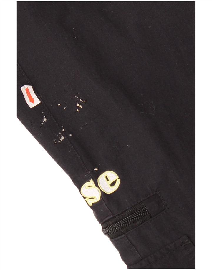 Ellesse Pantalon de survêtement cargo pour homme en nylon noir Taille L