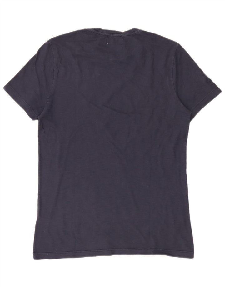 Dondup T-Shirt Graphique Homme Bleu Marine Moyen Coton