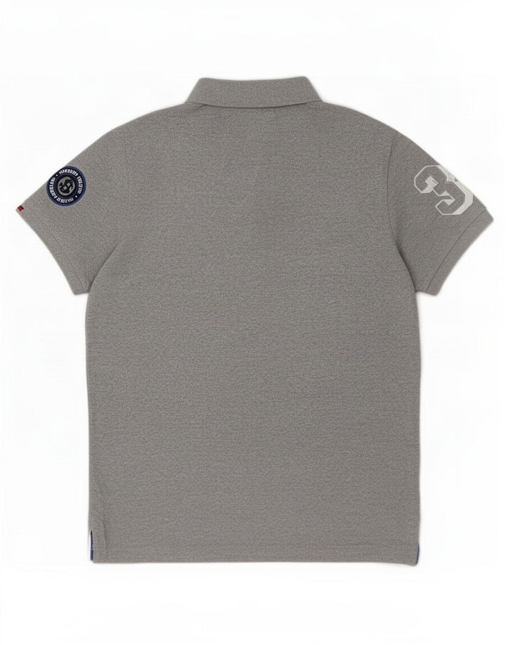 Superdry Polo Graphique Homme Gris Moyen Coton
