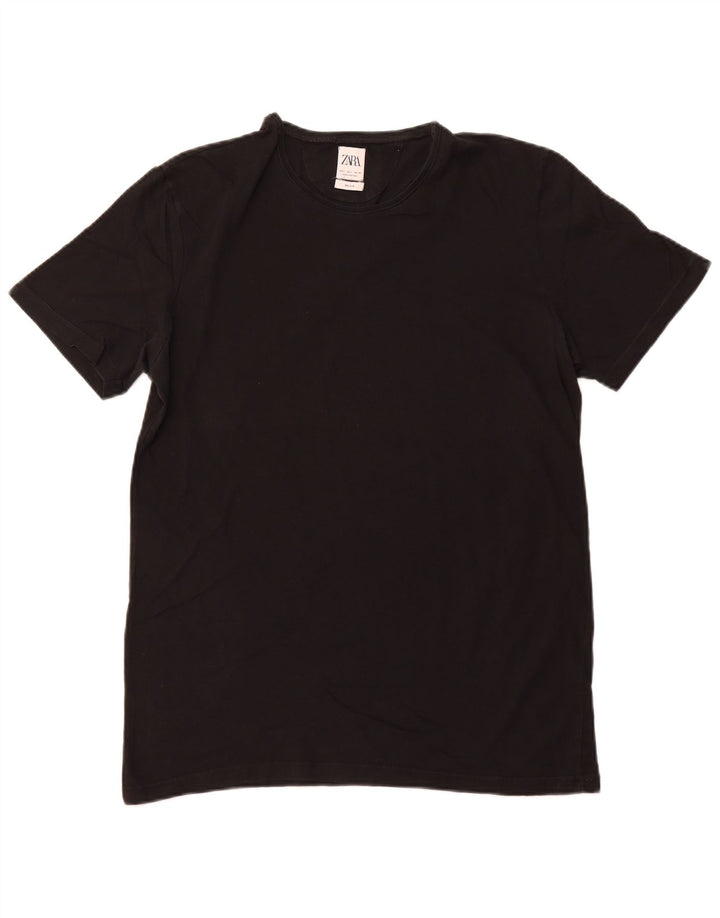 Zara T-Shirt Homme Haut Large Noir