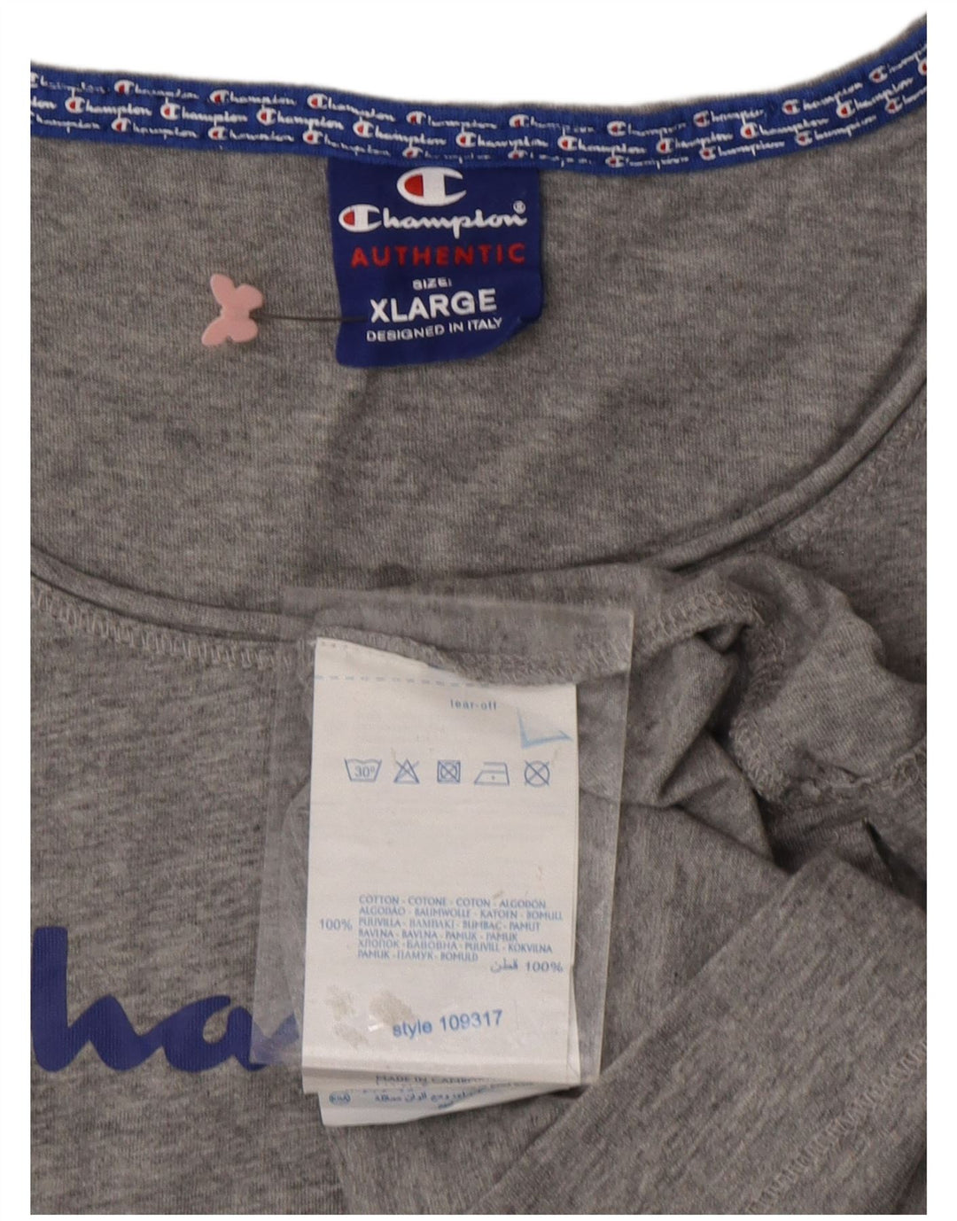 CHAMPION T-Shirt Graphique Femme UK 18 XL Gris Coton