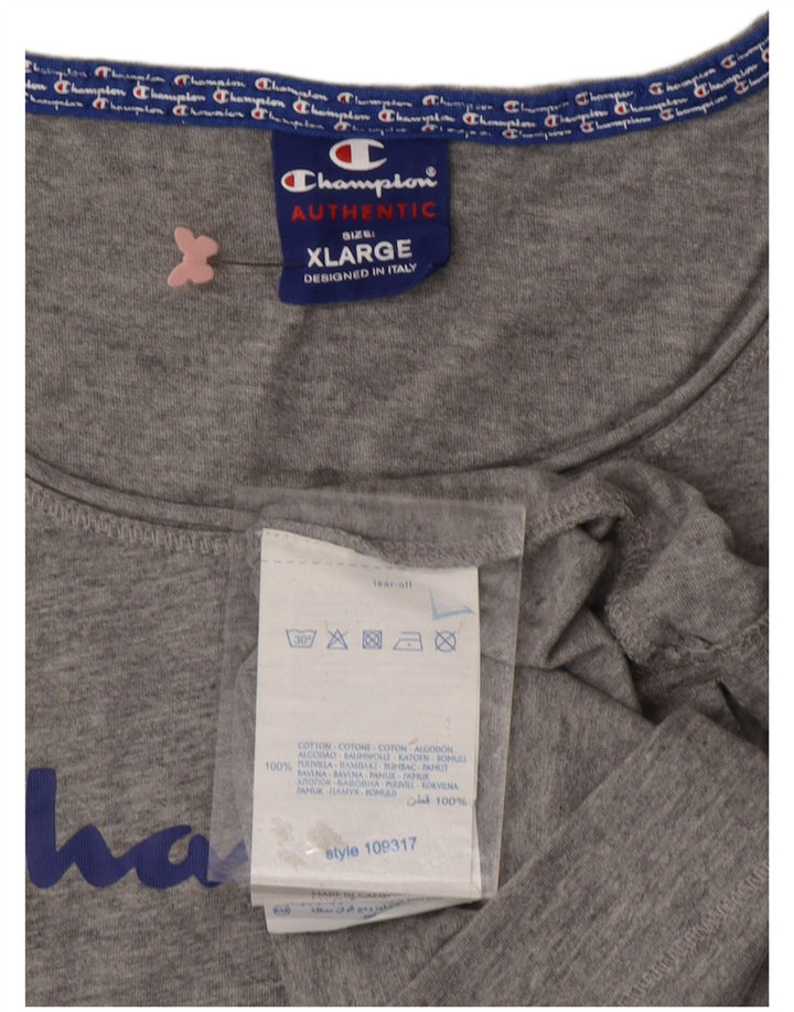 CHAMPION T-Shirt Graphique Femme UK 18 XL Gris Coton