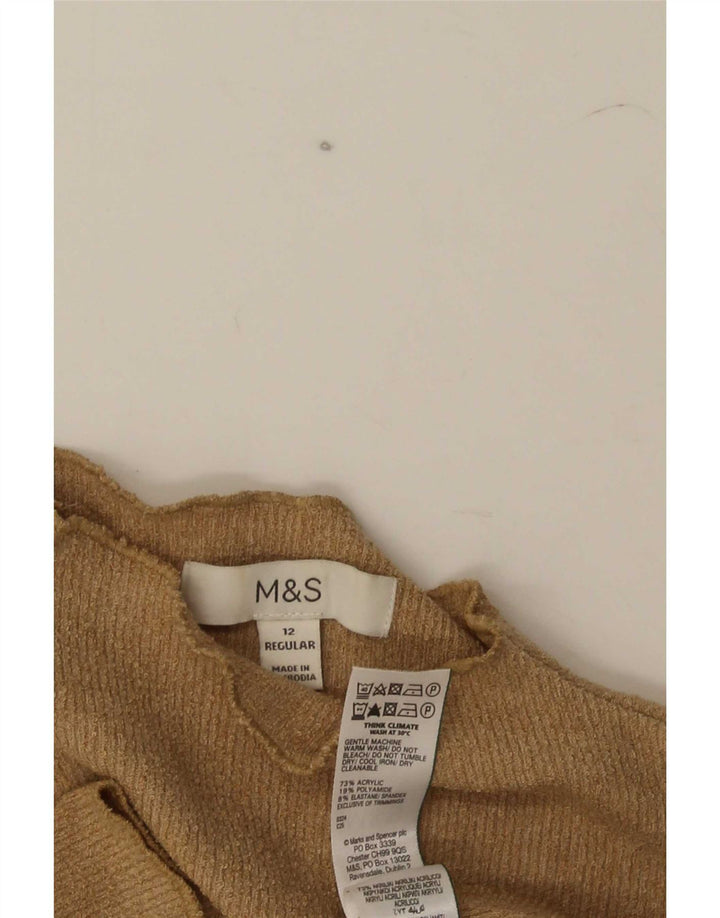 Marks & Spencer Chemisier pour femme UK 12 Acrylique marron moyen