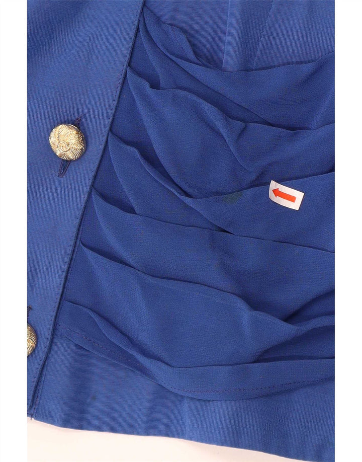 Zoe Femme Blazer Croisé Veste IT 42 Bleu Moyen Viscose