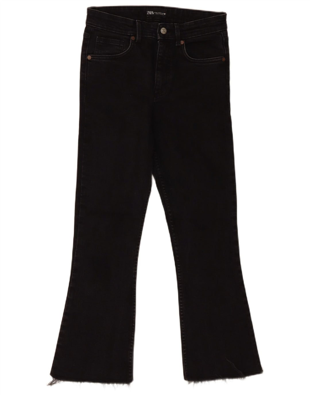 Zara Jean Bootcut Femme EU 38 Petit W28 L27 Noir