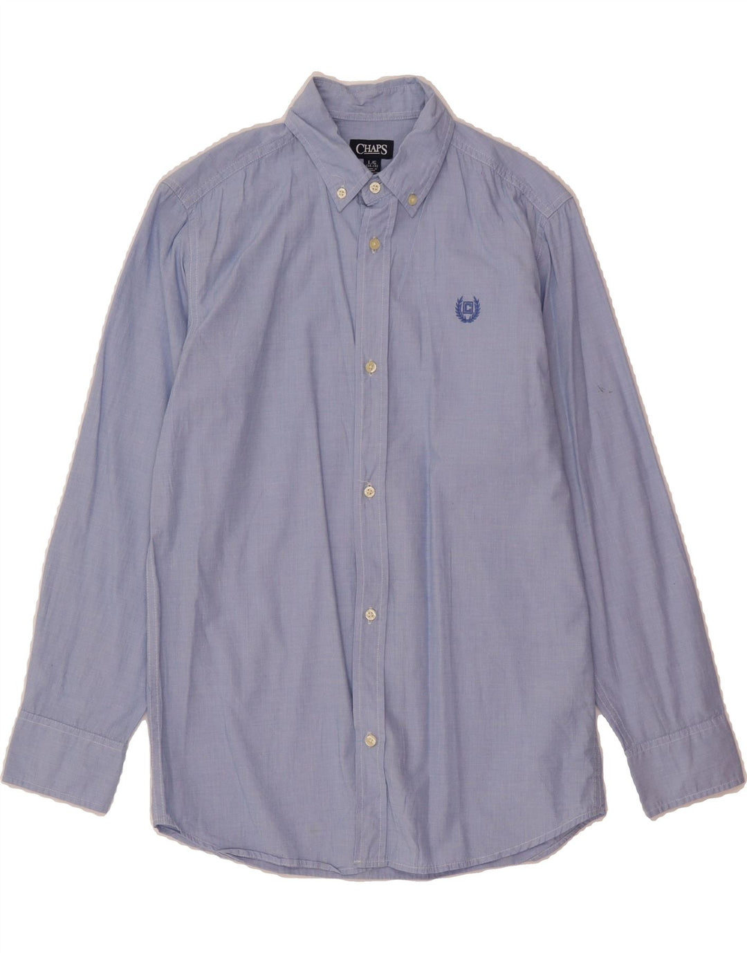 CHAPS Boys Shirt 14-15 Years Large Blue Cotton Vintage Chaps and Second-Hand Chaps from Messina Hembry 