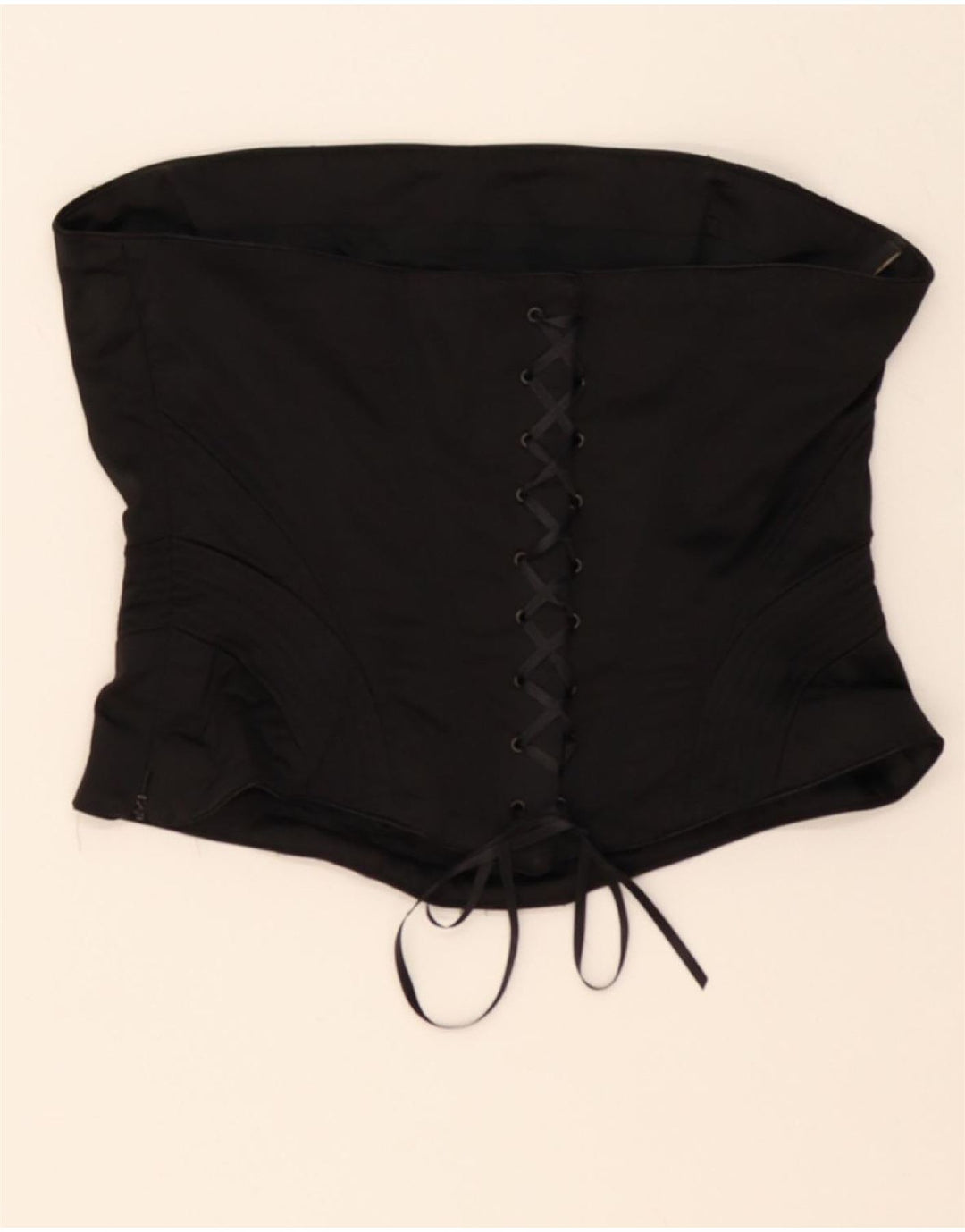 COAST Womens Corset Top UK 14 Medium Black Acetate Vintage Coast and Second-Hand Coast from Messina Hembry 