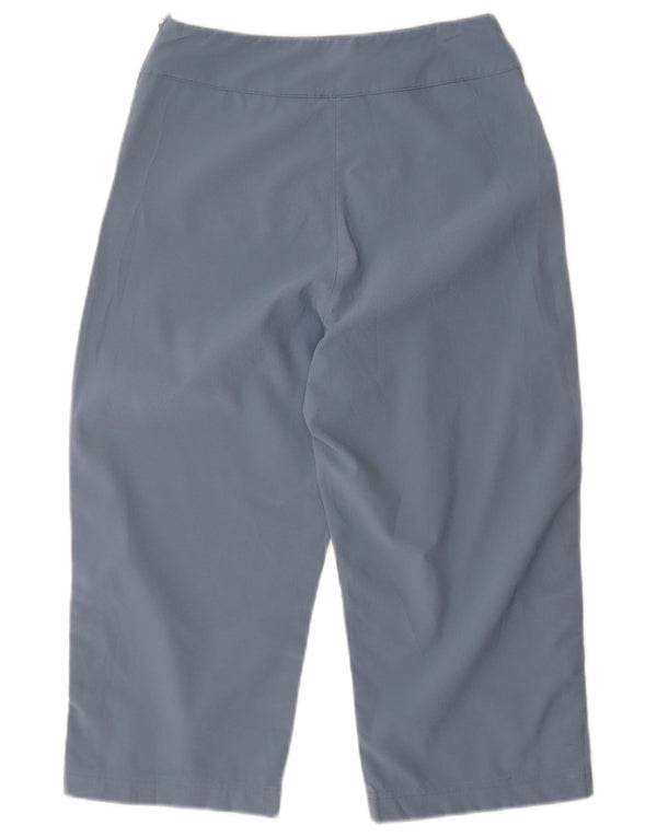 Adidas Pantalon capri à jambe large pour femme UK 10 Small W27 L19 Bleu Polyester