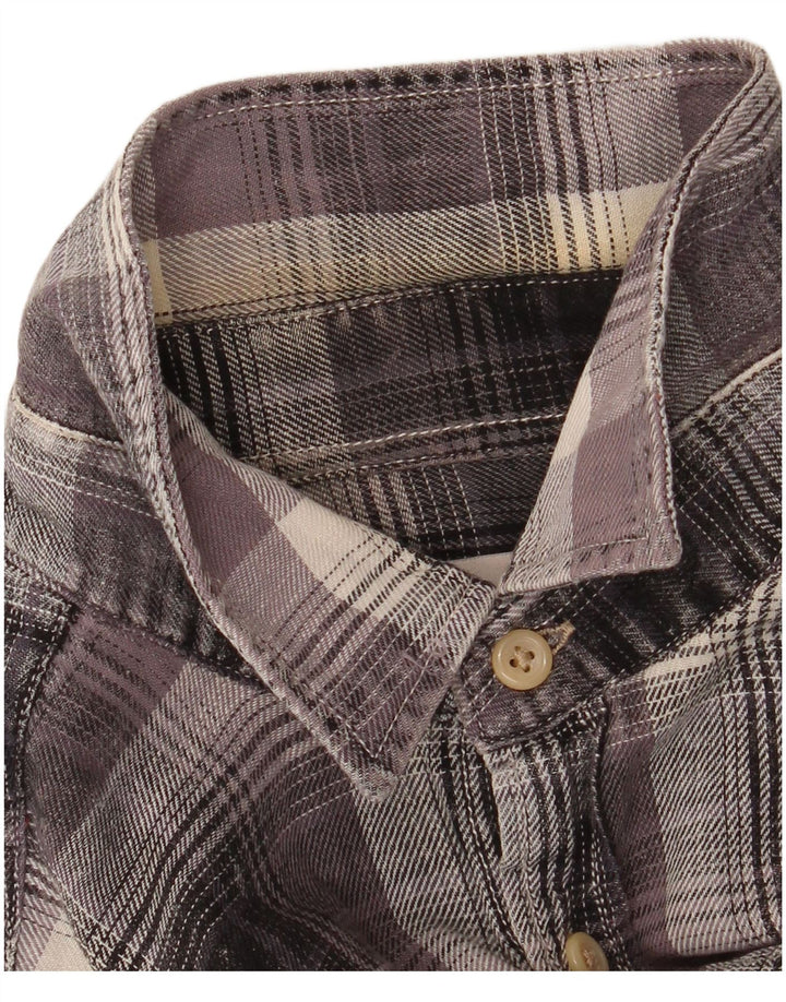 Jack & Jones Chemise en Flanelle Homme Petit Carreau Gris Coton