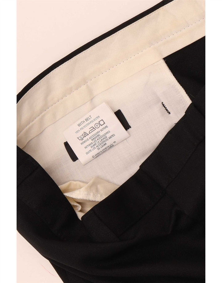 Marks & Spencer Pantalon Chino Droit Homme W38 L29 Noir Polyester