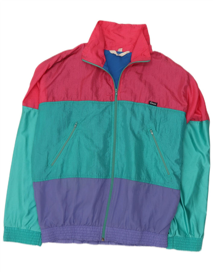 VINTAGE Veste de Survêtement Homme IT 50 Medium Multicolore Colourblock