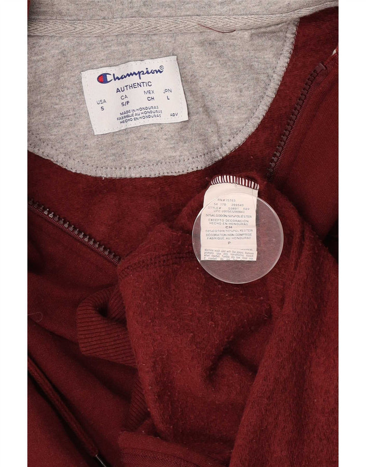 Champion Pull à capuche zippé pour homme en coton marron petit