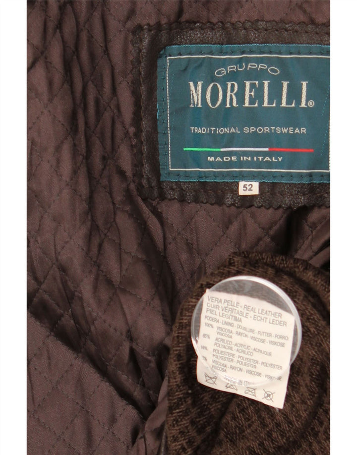 VINTAGE Veste en cuir homme IT 52 XL Cuir marron