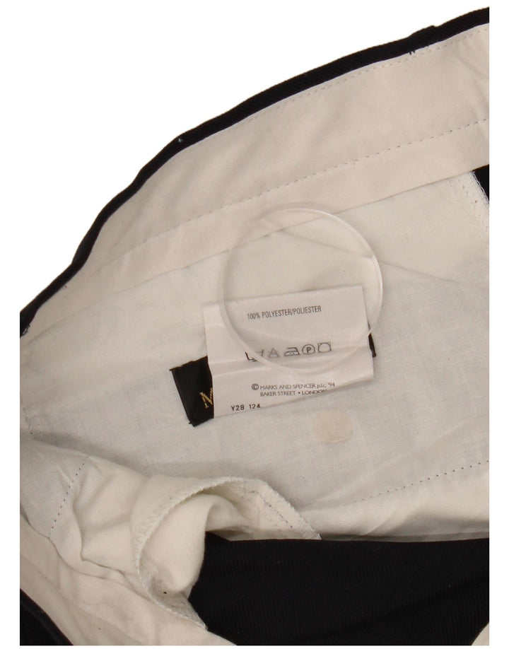 Marks & Spencer Pantalon Chino Droit Homme W34 L29 Bleu Marine Polyester