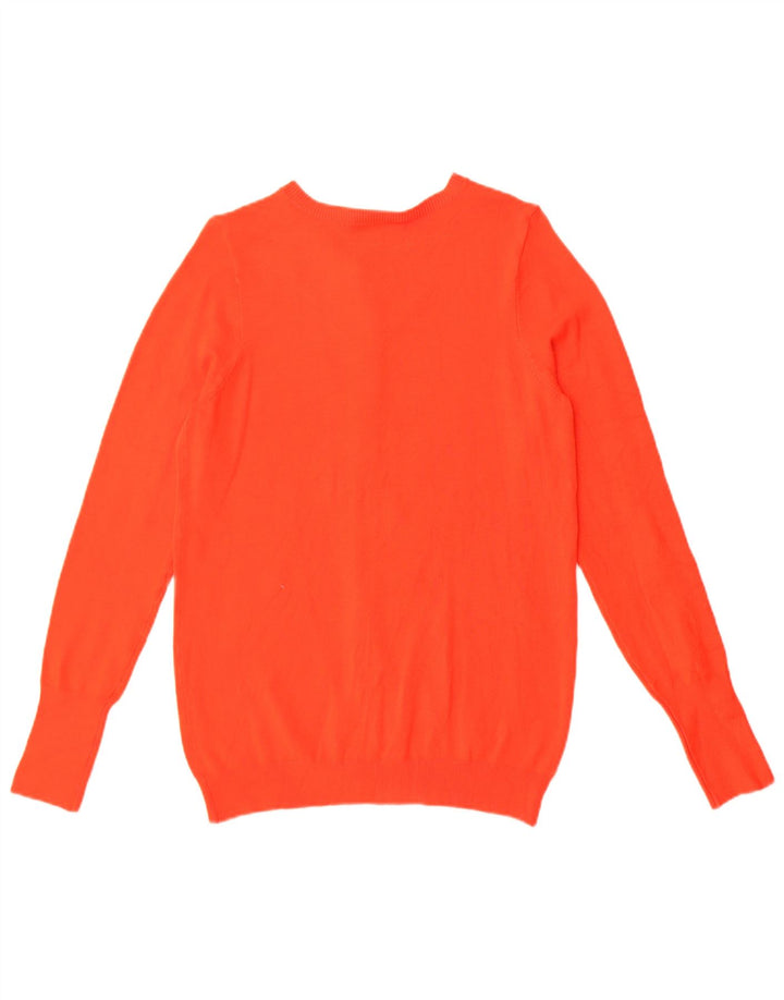 Zara Cardigan Femme Pull UK 14 Orange Moyen