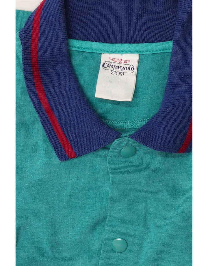 Campagnolo Sweat-shirt graphique coupe ample pour homme IT 50 Turquoise moyen
