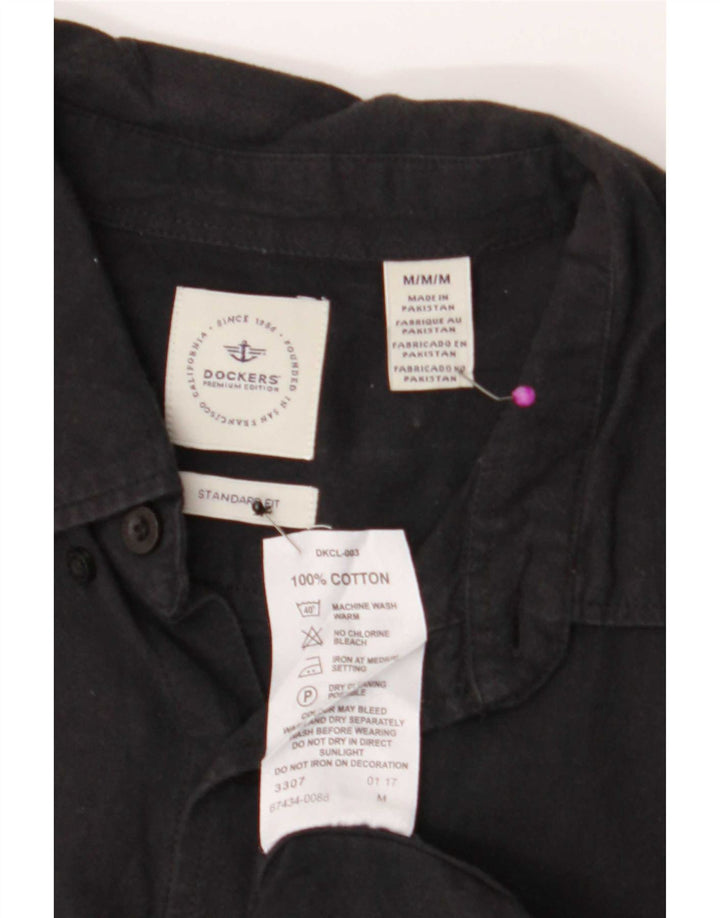 Dockers Chemise coupe standard pour homme en coton noir moyen